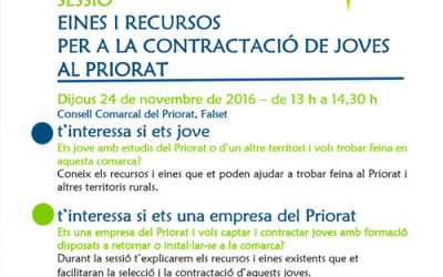 Sessió eines i recursos per a la contractació de joves al Priorat