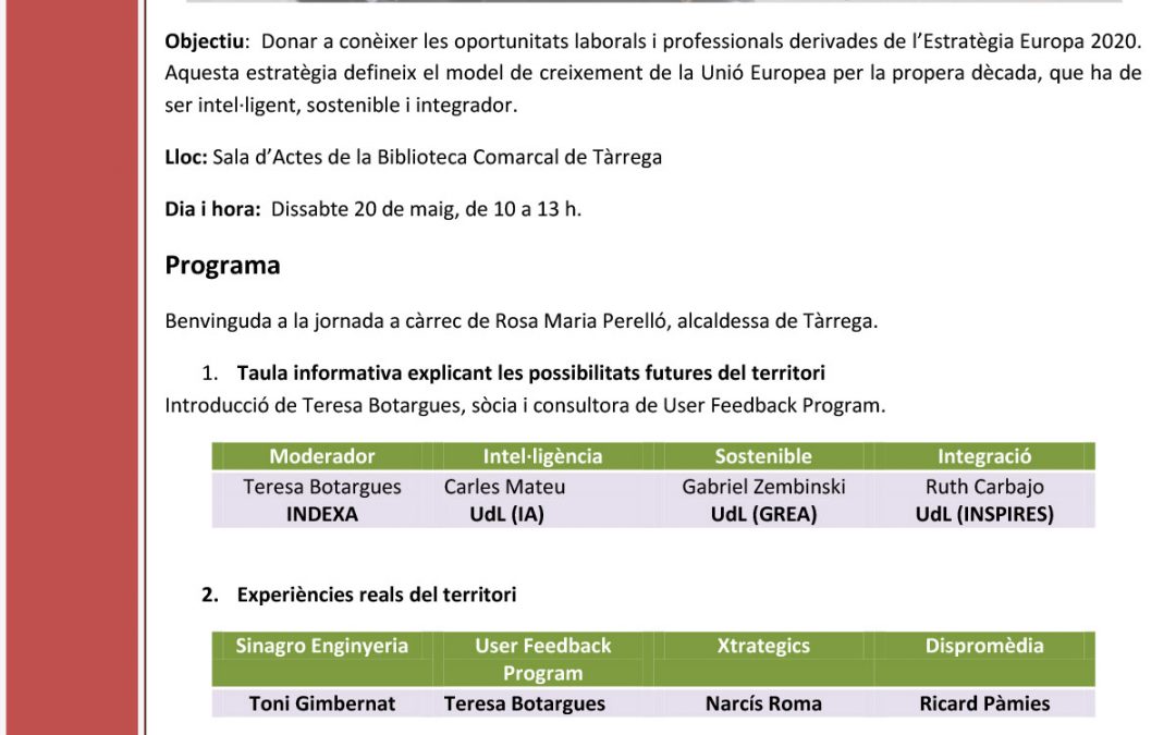 Eines per conèixer la demanda de llocs de treball qualificat a Tàrrega