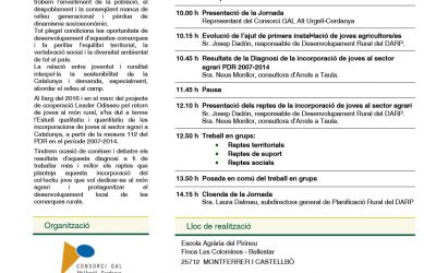 Jornada 9 de maig PATT Alt Urgell “JOVENTUT I DESENVOLUPAMENT RURAL”