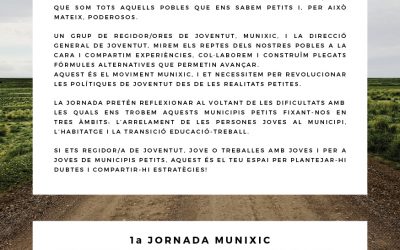 Jornada Munixic VIURE EL POBLE, VIURE AL POBLE I VIURE DEL POBLE