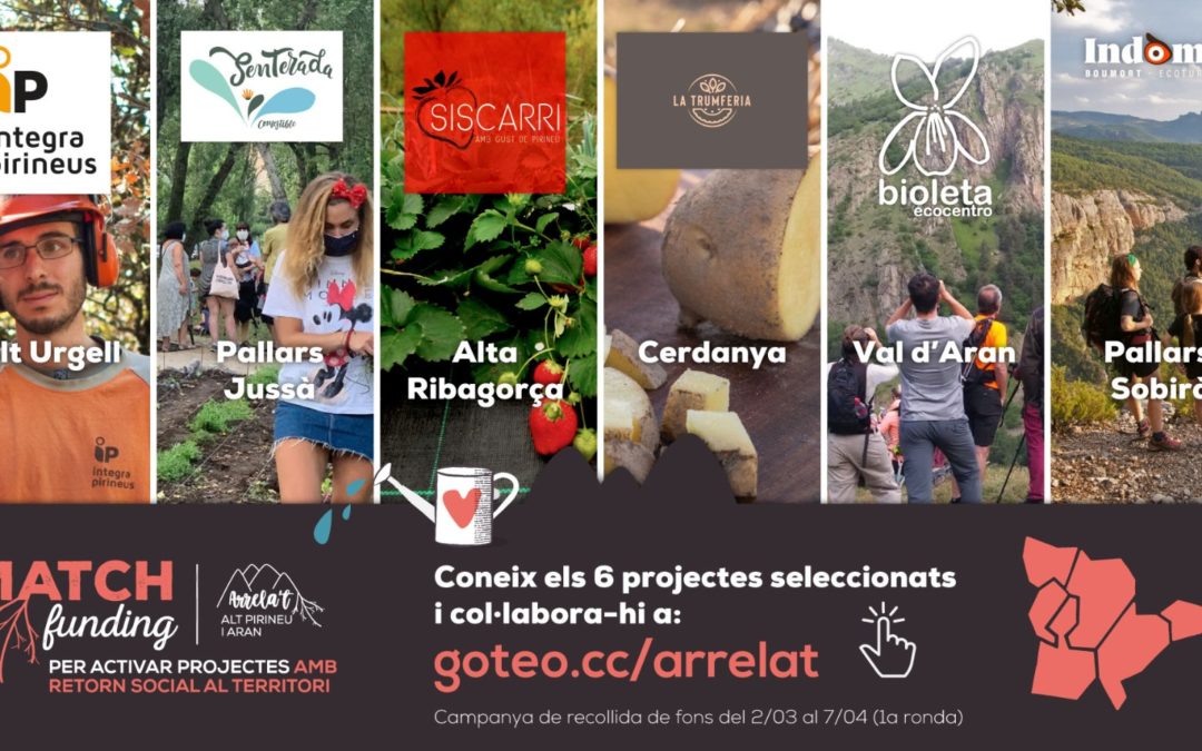 Comença el micromecenatge dels sis projectes guanyadors del Matchfunding Arrela’t