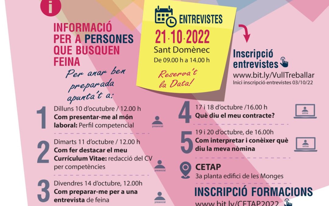 Arriba la 8a edició del Workshop Ocupacional de la Seu d’Urgell el proper 21 d’octubre